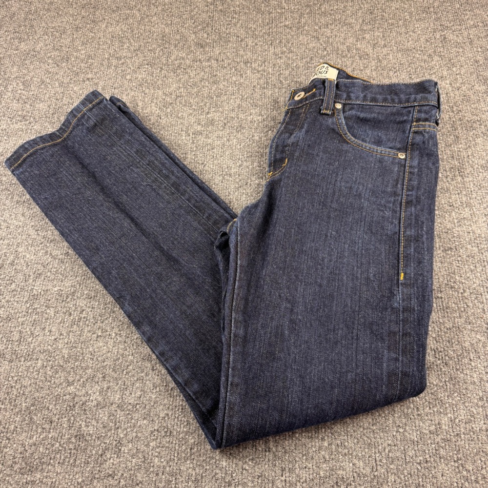 Naked & Famous Skinny Guy Jeans Mens 30 Blue Excellent Left Hand Twill Selvedge